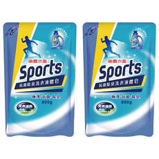 南僑水晶 SPORTS抗菌除臭洗衣液體皂, 800g, 2包