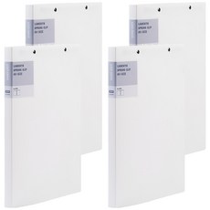 Lan CHYn 連勤牌文具 PP 馬卡龍色系彈簧夾 雙上 LC-612D W, 白色, 4本