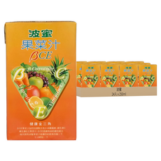 波蜜 BCE果菜汁 還原蔬果汁30%, 250ml, 24入