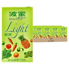 波蜜 清爽果菜汁, 300ml, 24入