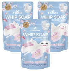 A BONNE' 透亮香皂 櫻花+雪玫瑰, 穀胱甘肽, 無酒精, 90g, 3包