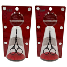 貝印 Kai 眉毛剪 長刃 041LC-0509 2個 精準修剪 舒適握感, 單色