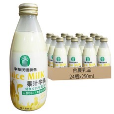 台農乳品 原味全脂保久乳, 100%生乳製造, 250ml, 24瓶