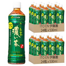 ITO EN 伊藤園 日式濃味綠茶, 無糖 無香料 無熱量 純正風味, 530ml, 48瓶