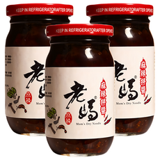 老媽拌麵 麻辣拌醬，10種辛香料，手工拌炒，沾醬/火鍋鍋底, 225ml, 3罐