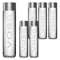 VOSS 芙絲 挪威天然氣泡礦泉水 玻璃瓶裝 800ml, 375ml, 6瓶