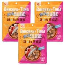 Hyperr 超躍 立方貓咪凍乾零食, 3包, 30g, 雞肉 + 鮪魚