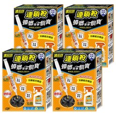 速必效 蟑螂凝膠餌寶 Set，連鎖殺蟑螂凝膠餌寶，含四效液劑-U 150ml，10g餌寶 x 1支 + 5個 腳座, 4盒