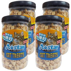 A star 可還原凍乾 真空冷凍乾燥 保留原型食物 適用全齡貓, 鮭魚, 80g, 4罐