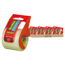 Scotch 迷你包裝膠帶切台 132D, 透明, 24個