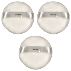 Solone 台灣公司貨 特級日本立絨蜜粉撲 75mm, 3個, 單一顏色