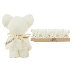 小麥購物 小熊毛巾 Y565 25g, 奶白色, 1條, 15條