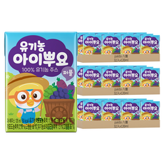 paldo 八道 Aippuyo 葡萄果汁, 無化學肥料或農藥栽培, PORORO角色包裝, 120ml, 96入