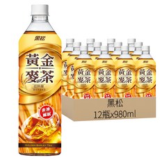 黑松 黃金麥茶, 980ml, 12瓶
