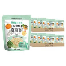 Chila 兒食樂 寶寶常溫粥 台灣在地食材製成 無調味 無防腐劑 添加紅藜麥及多種蔬果 適合6個月以上寶寶, 150g, 20包