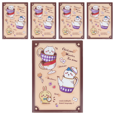 sun-star l型A5資料夾 吉伊卡哇午茶趣, 可愛卡通文件夾 A5文件收納, 5個