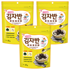 韓味不二 海苔酥 原味, 45g, 韓國餐桌必備, 富含礦物質, 3包