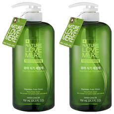NATURE LOVE MERE 嬰幼兒餐具洗潔精, 750ml, 2瓶