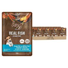 hug 哈格 Plus 無穀主食狗餐包, 海洋魚與白魚+馬鈴薯與胡蘿蔔, 100g, 24包