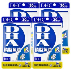 DHC 精製魚油DHA 30日份, 90顆, 420mg, 4包