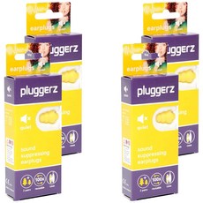 Pluggerz 安靜耳塞 聲音濾波器 可重複使用 帶收納盒, 2副, 4盒