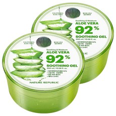 NATURE REPUBLIC 92% 蘆薈保濕凝膠 300ml, 2罐