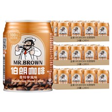金車 MR.BROWN 伯朗咖啡 曼特寧風味 240ml, 72罐