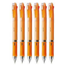 b4a5-or clip-on slim 四色原子筆 橙 0.7 mm, 6入