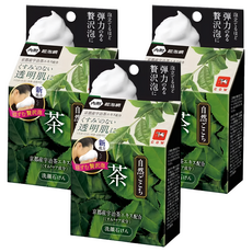 COW STYLE 牛乳石鹼 自然派 綠茶洗顏皂, 80g, 3盒