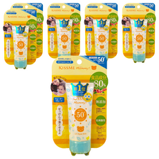 KISSME 奇士美 Mommy親子防水防曬乳 6條 SPF50+防水 溫和不刺激 親子適用, 50g