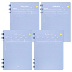 Munid Study Master B5 線圈單字筆記本 藍色, 4個