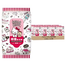 Hello Kitty 凱蒂貓 抑菌柔濕巾隨手包, 1入, 15包