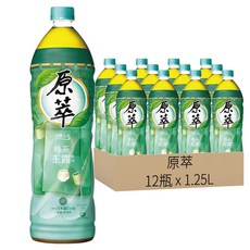 原萃 綠茶玉露, 獨家雲霧工法, 日本頂級玉露茶葉, 無糖無香料, 1.25L, 12瓶