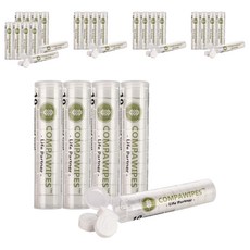 COMPAWIPES 迷你壓縮紙巾,50顆,6袋 - 輕巧便攜，天然纖維，加水即用, 6組