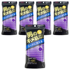 AISEN 男性專用澡巾 中硬, 5個, 1個裝, 紫色
