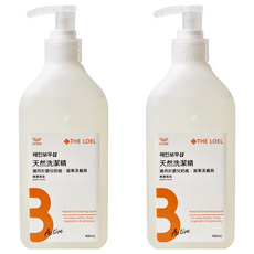 THE LOEL 天然洗潔精, 適用於嬰兒奶瓶、蔬果及餐具, 400ml, 2瓶
