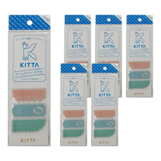 KING JIM KITTA 隨身攜帶和紙膠帶 Clear, 蕾絲鉤花 KITT008, 6個