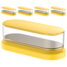 超聲波眼鏡/飾品清洗機 進階款,5個,黃色,高頻震動,快速清潔