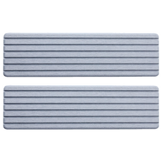 iSFun 加長珪藻土 衛浴肥皂置物防滑吸水托盤, 2個, 灰色