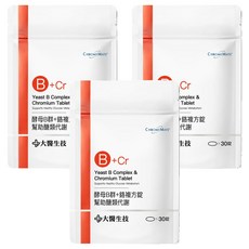 大醫生技 維他命B群+鉻複方錠, 30顆, 3包