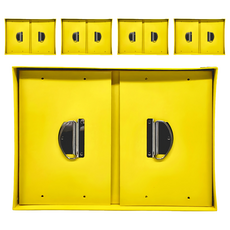 品屋 紙質收納箱, 黃色, 5個