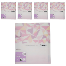 KOKUYO 國譽 Campus 活頁夾 2孔 粉彩系列 RU-PP358-L2 活頁紙10張 + 分隔紙5張 B5(267 x 21 x 225mm), 粉彩水晶, 5個