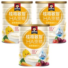 QUAKER 桂格 敏智HA麥精 棗精優纖配方, 6個月以上, 700g, 3罐