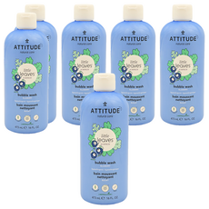 ATTITUDE 艾特優 兒童泡泡浴 3歲以上 藍莓, 473ml, 6瓶