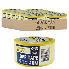 固得曼 OPP封箱膠帶, 20個, 透明