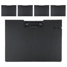 橫式PP丹麥夾 A4, 經典黑, 5入