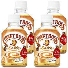 日本 BOSS 濃郁歐蕾咖啡飲料,280ml,4瓶,口感滑順，香氣濃郁