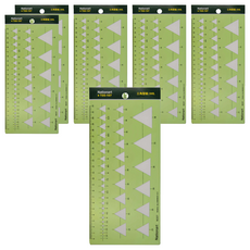 Nationart 107 三角型板 39孔 238 x 114mm, 綠色, 6個