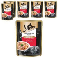 Sheba 希寶 鮮饌包 貓主食餐包, 鮪魚 + 雞肉 + 鰹魚, 70g, 6包