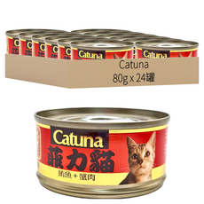 Catuna 菲力貓罐, 鮪魚 + 蟹肉, 80g, 24罐